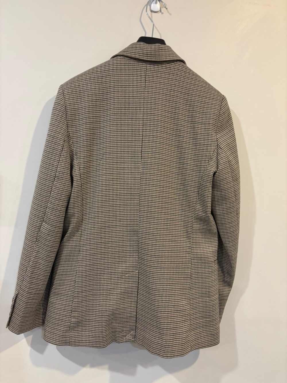 NWT Mango Houndstooth Blazer with Beige Lining and Tan Buttons - Picture 5 of 5